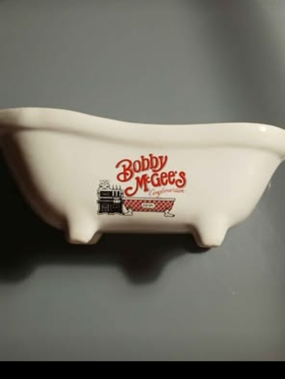 Vintage Bobby McGee Porcelain Bathtub Dish - Novelty Salad/Dessert Bowl 1980's